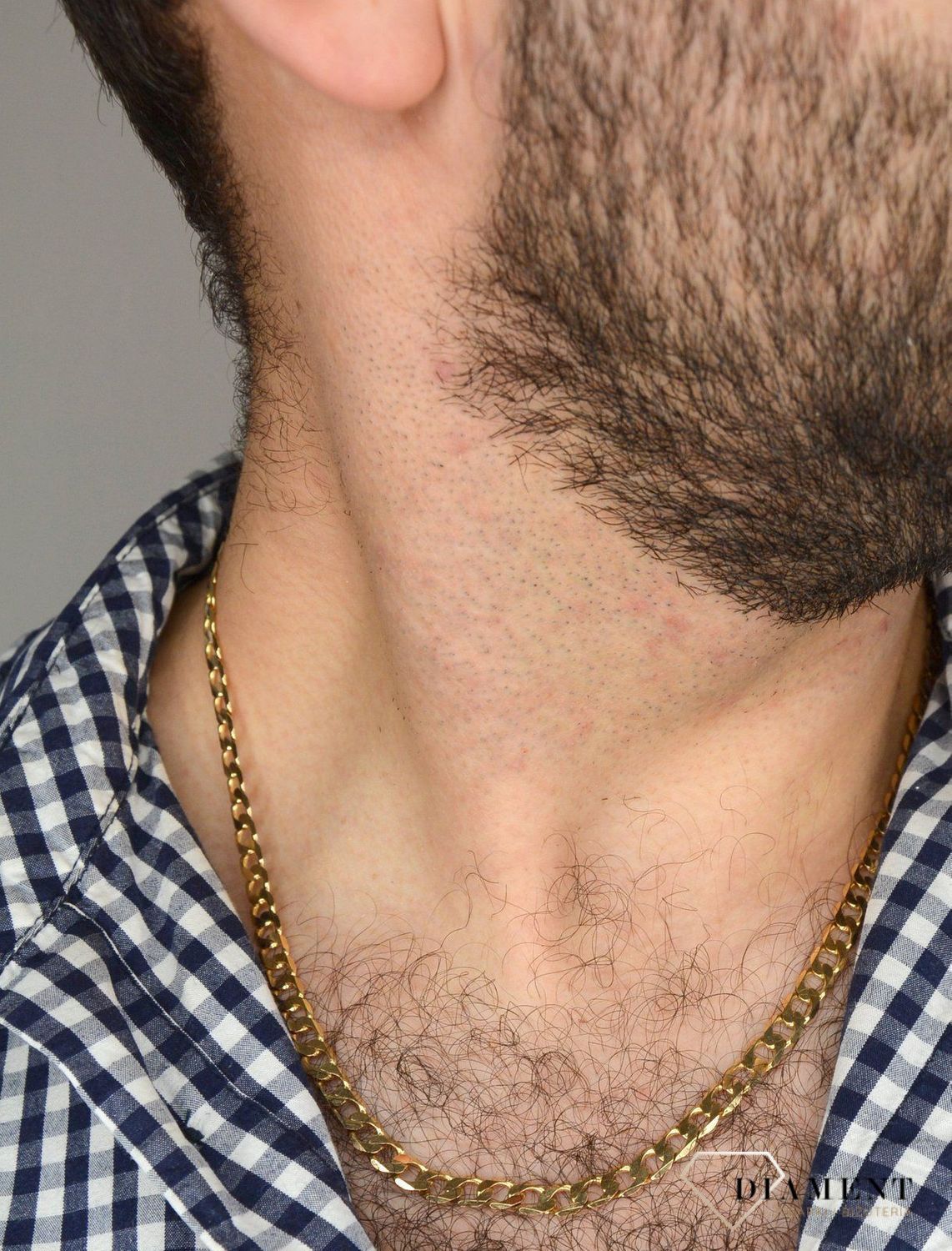 Złoty łańcuszek 585 pancerka 6 mm DIA-LAN-1114-585 6mm ✅ Złoty łańcuszek o splocie pancerki ✅.jpg